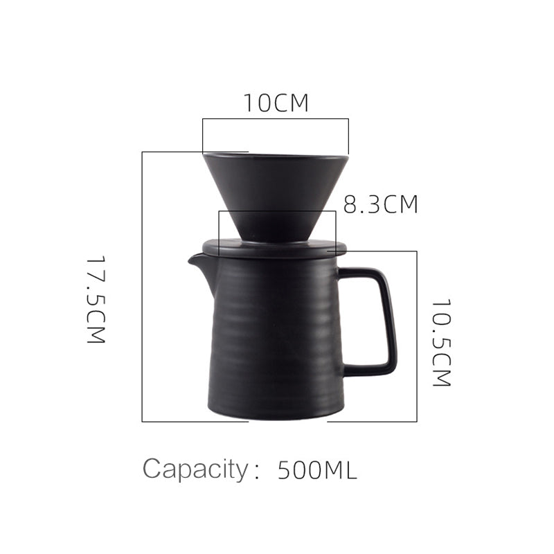 Hand-made Coffee Pot Set Ceramic Filter Cup Sharing Pot